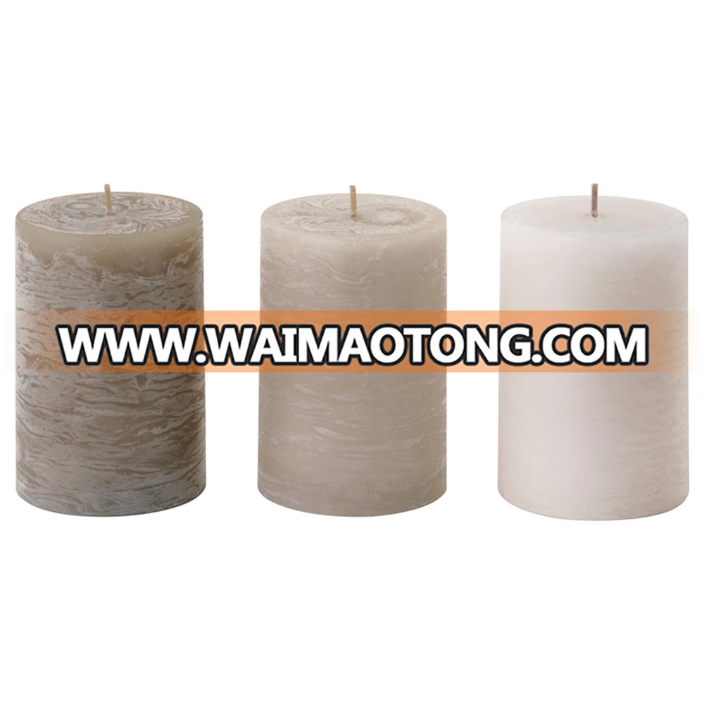 Wholesale High Quality White Natural Wax Pillar Candle